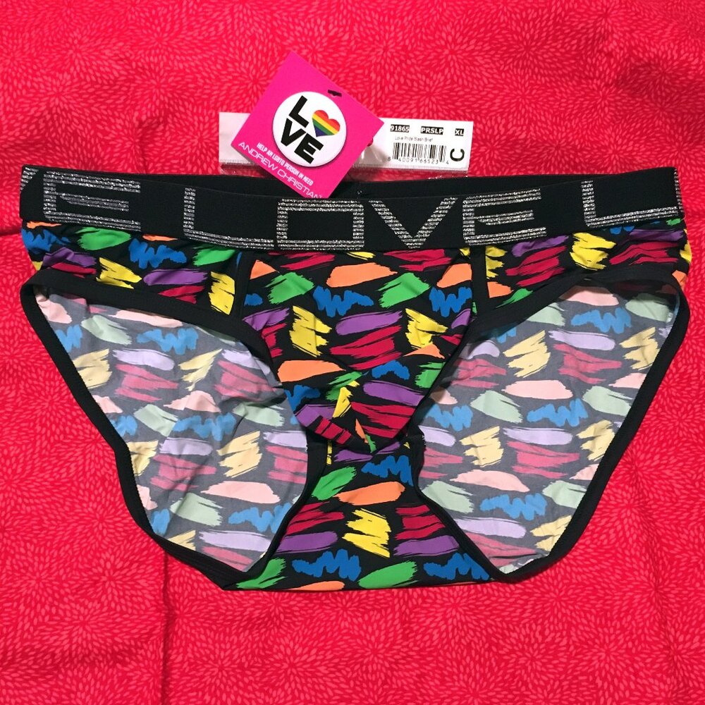 Andrew Christian Love Pride Slash Brief Size X-LARGE 🆕🩲🌟🏳️‍🌈